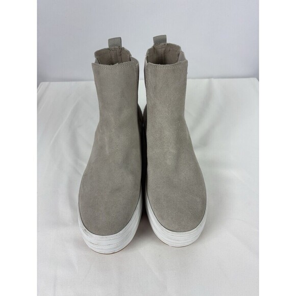 Keds The Platform Chelsea High Top Sneakers Boots Grey Taupe Suede 8 - Picture 5 of 11